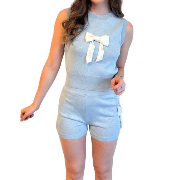 NEW LALAVON bows and blues shorts in blue - Picture 1 of 2